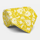 Yellow Floral Pattern Custom Necktie ネクタイ (ロール)