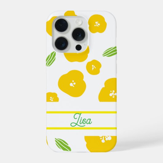 Yellow Floral Phone Case  iPhoneケース (裏面)