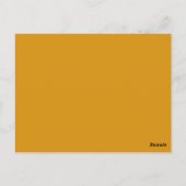  Yellow Floral Romantic Bridal Shower Thank You ポストカード (裏面)