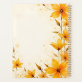 Yellow Floral Spiral-bound Abstract Botanical プランナー手帳 (裏面)