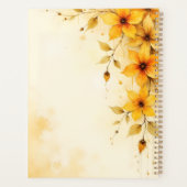 Yellow Floral Spiral-bound Spring Botanical プランナー手帳 (裏面)