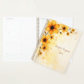 Yellow Floral Spiral-bound Summer Botanical プランナー手帳 (ディスプレー)