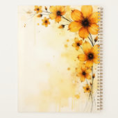 Yellow Floral Spiral-bound Summer Botanical プランナー手帳 (裏面)