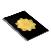 Yellow Floral Spiral Notebook – Elegant ノートブック (右側)
