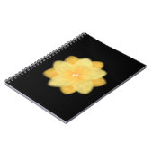 Yellow Floral Spiral Notebook – Elegant ノートブック (左側)