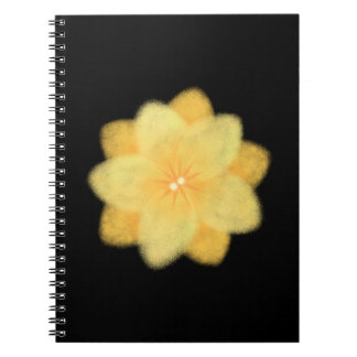 Yellow Floral Spiral Notebook – Elegant ノートブック