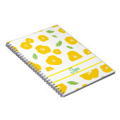 Yellow Floral Spiral Photo Notebook ノートブック (右側)