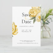 Yellow Floral The Two of Us Photo Save the Date セーブザデート (スタンド正面)