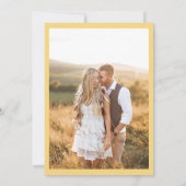 Yellow Floral The Two of Us Photo Save the Date セーブザデート (裏面)