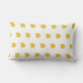 Yellow floral Throw Pillow ランバークッション (裏面)
