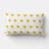 Yellow floral Throw Pillow ランバークッション (正面)