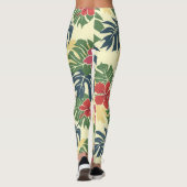 Yellow Floral Tropical レギンス (裏面)