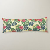 Yellow Floral Tropical Body Pillow ボディピロー (裏面)