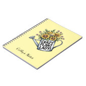 Yellow Floral Watering Can Crazy Plant Lady ノートブック (左側)