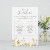 Yellow Floral | Would She Rather Baby Shower Game (スタンド正面)