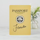 Yellow Florida Passport日付の保存 セーブザデート (スタンド正面)