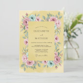 Yellow Flourishing Spring Wedding 招待状 (スタンド正面)