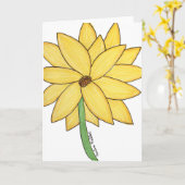 Yellow Flower- Blank Folded Greeting Card カード (黄色い花)