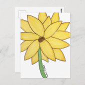 Yellow Flower- Blank Folded Greeting Card ポストカード (正面/裏面)