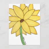 Yellow Flower- Blank Folded Greeting Card ポストカード (正面)