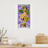 Yellow Flower Bunch - Vintage Congo Art - Postage ポスター (キッチン)