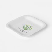 Yellow Flower Cholla Cactus Bridal Shower ペーパープレート (傾斜あり)