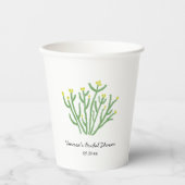 Yellow Flower Cholla Cactus Bridal Shower 紙コップ (正面)