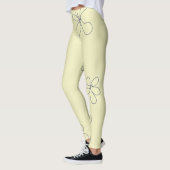 yellow flower leggings レギンス (左)