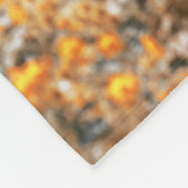 Yellow Flower Lined Road フリースブランケット (角)