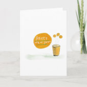 yellow　flower　new year カード (正面)