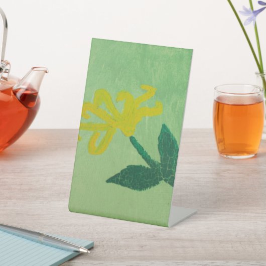 Yellow Flower Painting 台座サイン (インサイチュ)