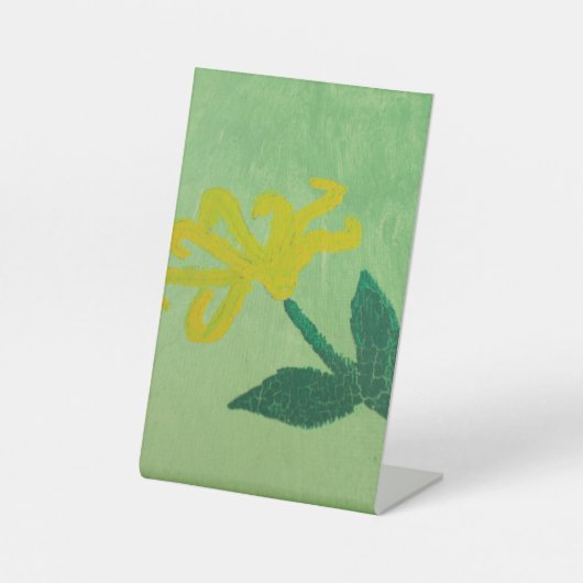 Yellow Flower Painting 台座サイン (正面)