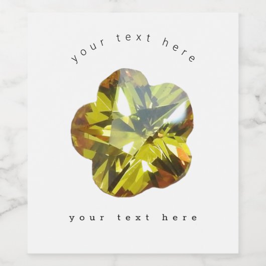 Yellow Flower Pattern ワインラベル (シングルラベル)