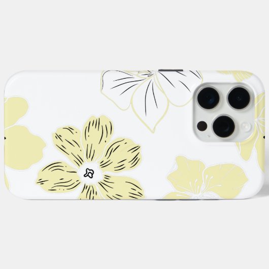 Yellow Flower Phone Case Case-Mate iPhoneケース (裏面 (横))