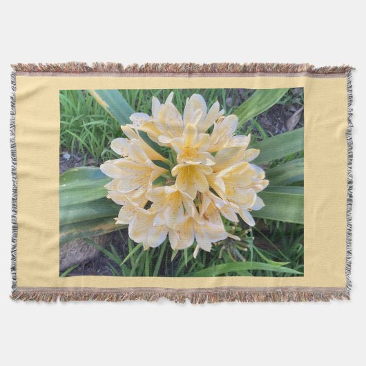 Yellow Flower Throw スローブランケット (正面)