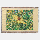 Yellow Flower Throw スローブランケット (正面)
