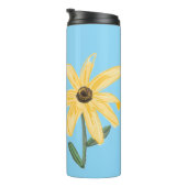 Yellow flower travel thermal mug タンブラー (回転右)
