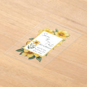 Yellow Flower Wedding Invitation アクリル招待状 (レイダウン)