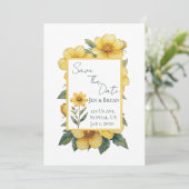 Yellow Flower Wedding Invitation 招待状 (スタンド正面)