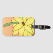 Yellow Flower with orange background ラゲッジタグ (正面横)