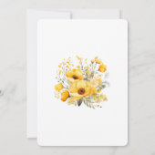 Yellow Flowers 80th Birthday Celebration 招待状 (裏面)