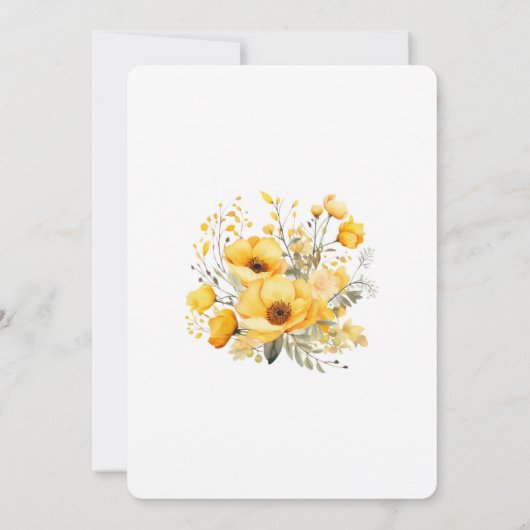 Yellow Flowers 80th Birthday Celebration 招待状 (裏面)