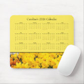 Yellow Flowers - Customizable 2026 calendar マウスパッド (マウス)