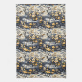 Yellow Flowers In The Valley キッチンタオル (縦)