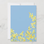 Yellow Flowers on Light Blue Religious Wedding 招待状 (裏面)