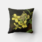 Yellow Flowers on Throw Pillow クッション (裏面)