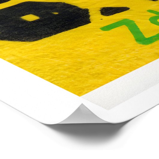 Yellow Folk Pattern - Matchbox Print - Czech Wall ポスター (角)