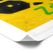 Yellow Folk Pattern - Matchbox Print - Czech Wall ポスター (角)