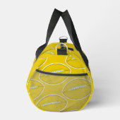 Yellow Football Pattern Screwball Graphics ダッフルバッグ (右)