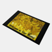 Yellow Forsythia Photo Welcome to Our Home ドアマット (アングル)